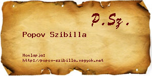 Popov Szibilla névjegykártya